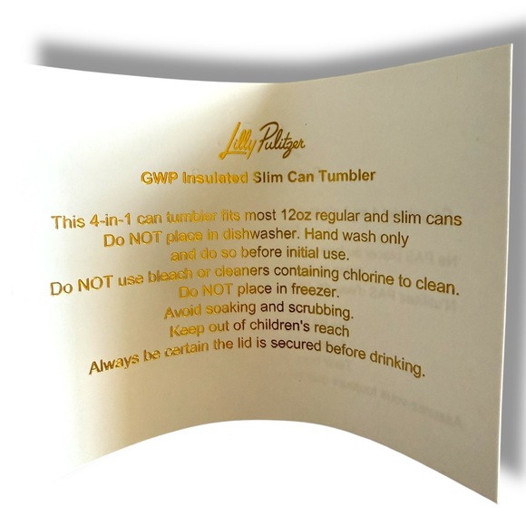 NWT LILLY PULITZER Insulated Can Cooler - Sunbathers Bliss Green/Blue/Pink - Picture 5 of 9